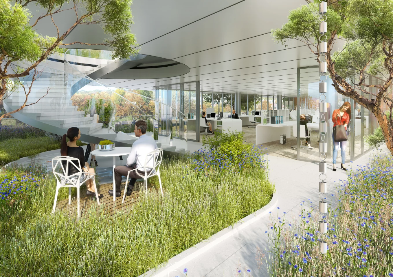Semaphore's interior design will include flexible office spaces and places for people to sit and work