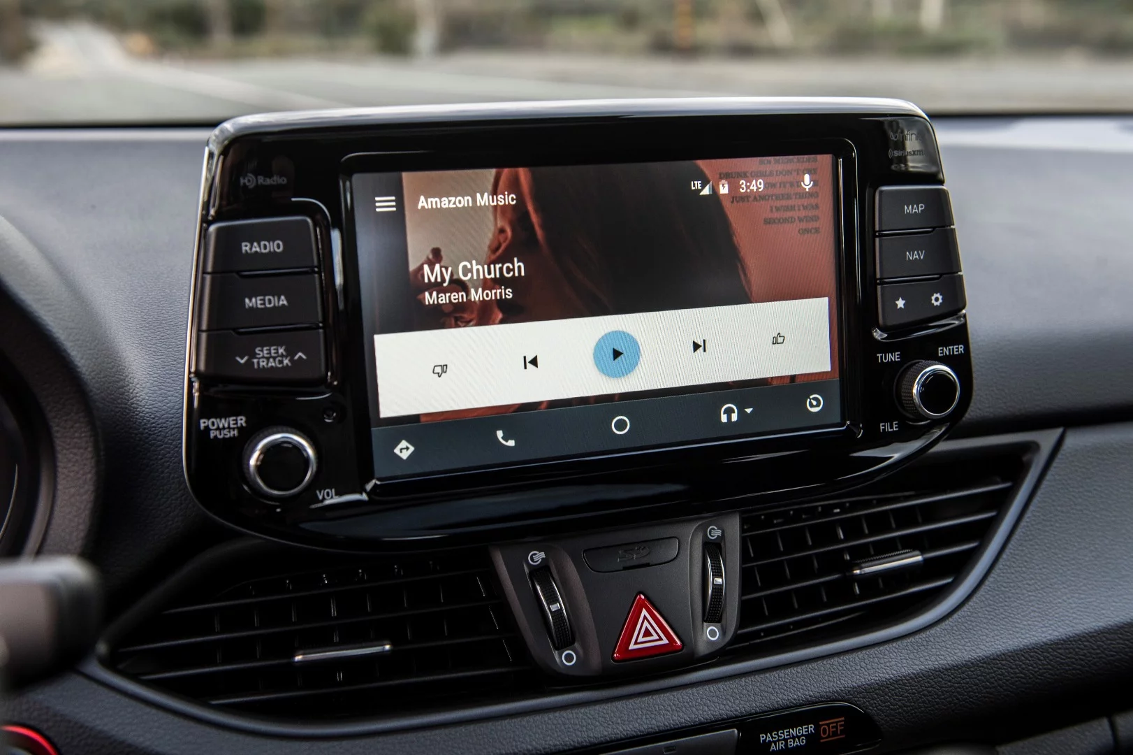 The Elantra GT comes standard with an 8-inch touchscreen for infotainment, which includes Android Auto and Apple CarPlay