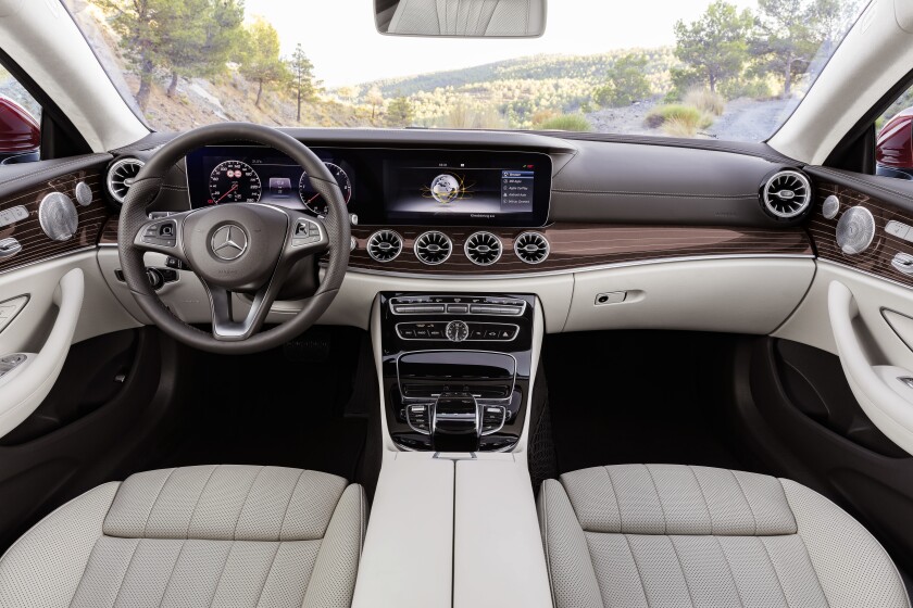 The dual-screen infotainment system in the E-Class is optional