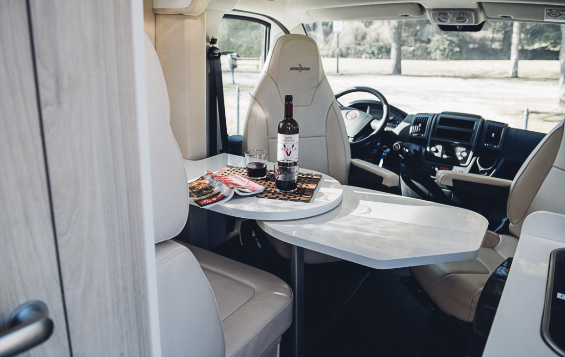 The City Twins only sleeps two, but it seats four at the table