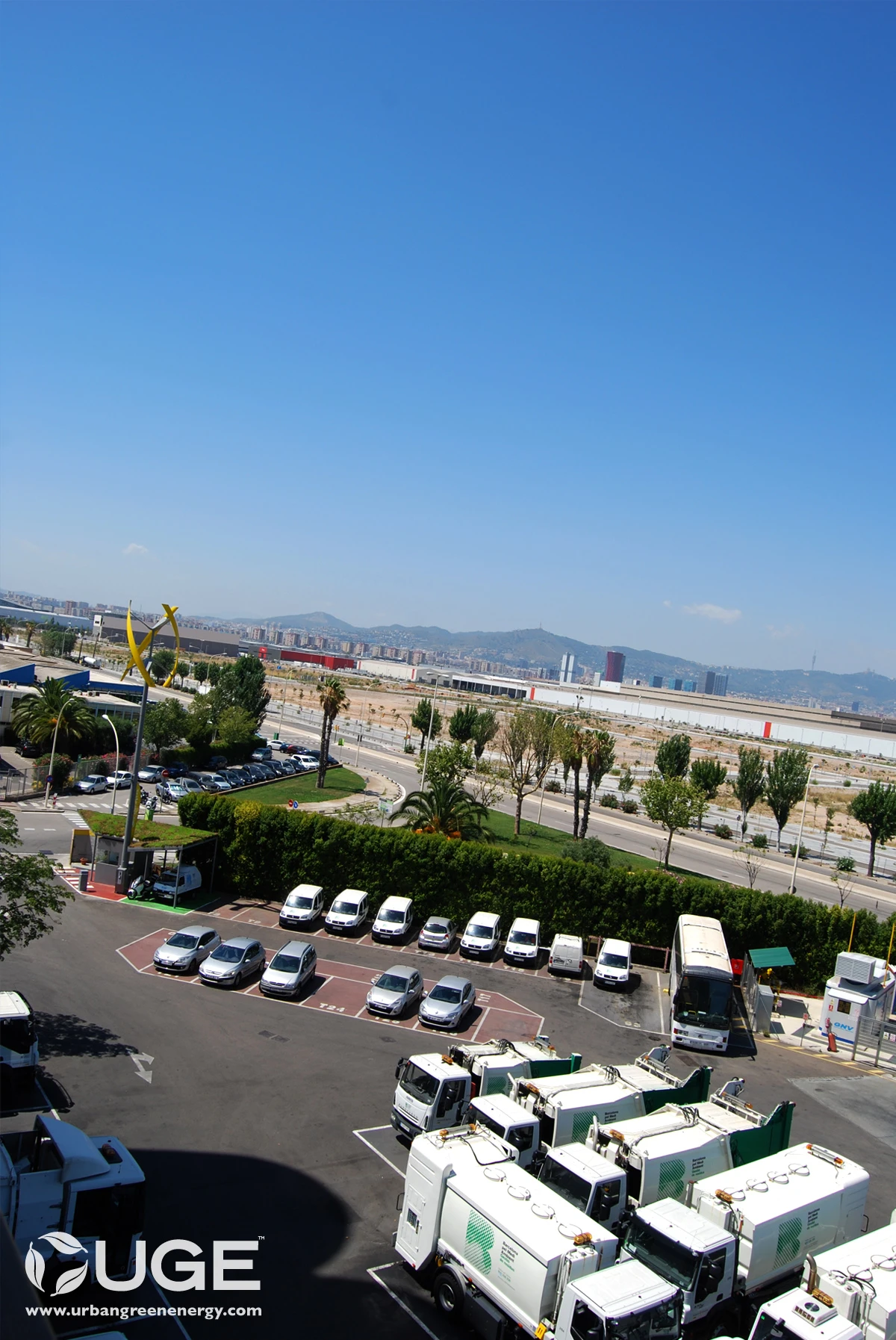 The first installation of the Sanya Skypump at the Barcelona headquarters of waste management group Cespa