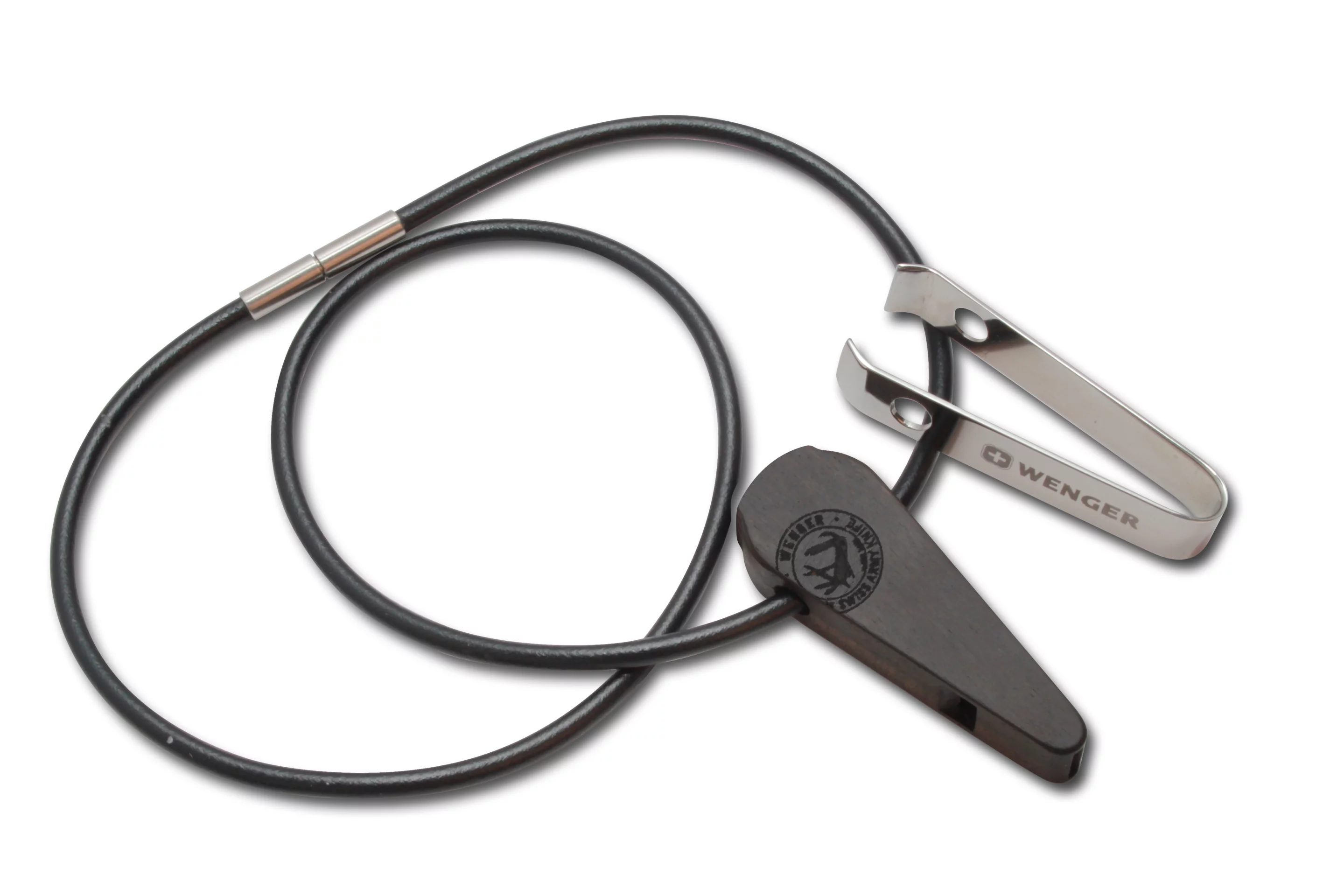 The Whug has an emergency whistle and removable tweezers in a tight package