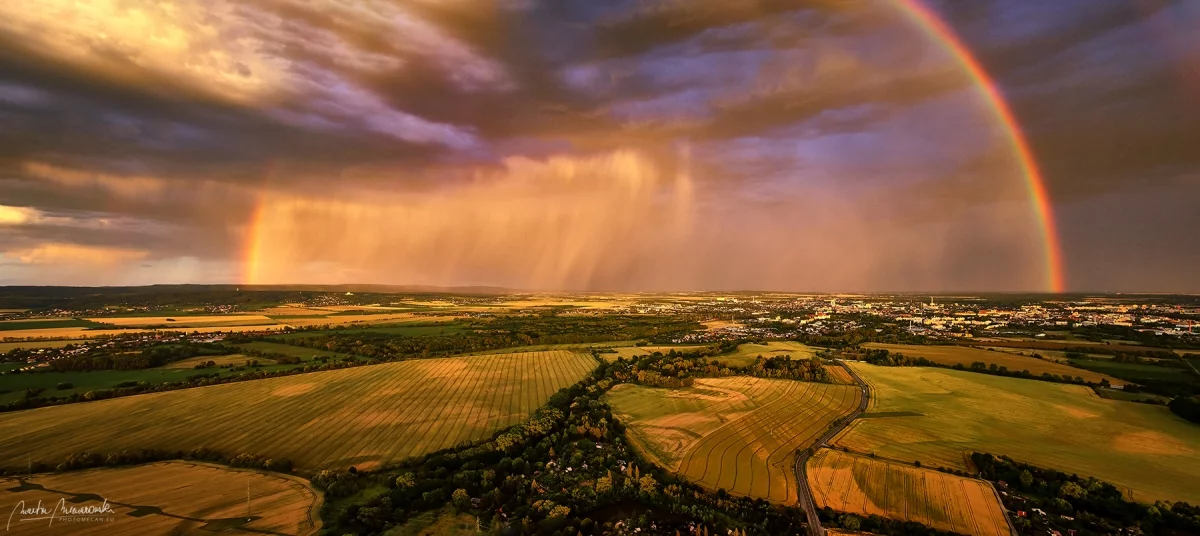 Epic rainbow in the Czech Republic