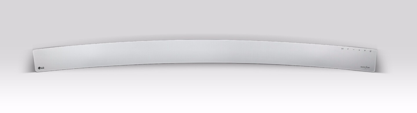 LG claims that the curve in the new 360 W, 4.1 channel system is for more than just looks, but actually helps improve the listening experience