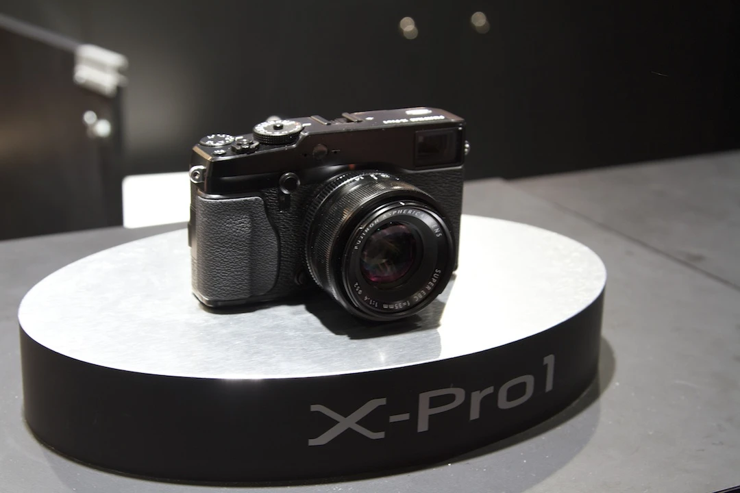 The X-Pro1 on display at CES 2012