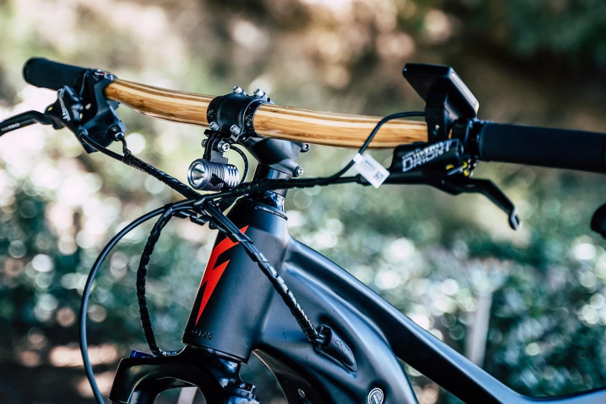 Passchier's Gump bamboo handlebar reportedly absorbs road vibrations better than aluminum alloy or carbon fiber
