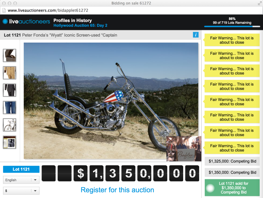 The hammer finally fell at US$1.35 million, setting a record we believe will stand for some time. For full details of the Top 100 most expensive motorcycles ever sold at auction, see our analysis of the top 100, our article on why we believe the motorcycle market is currently undervalued, and the top 100 listing.