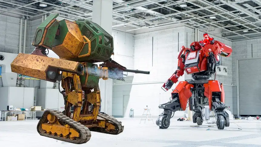 Both robots taking part in the giant duel will have the capacity to shoot projectiles at the one another