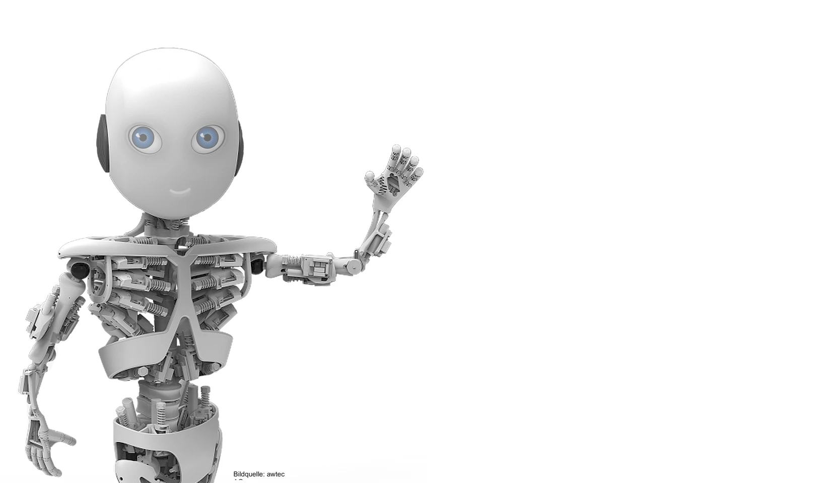 The University of Zurich’s Artificial Intelligence Laboratory is building a robot toddler called “Roboy"