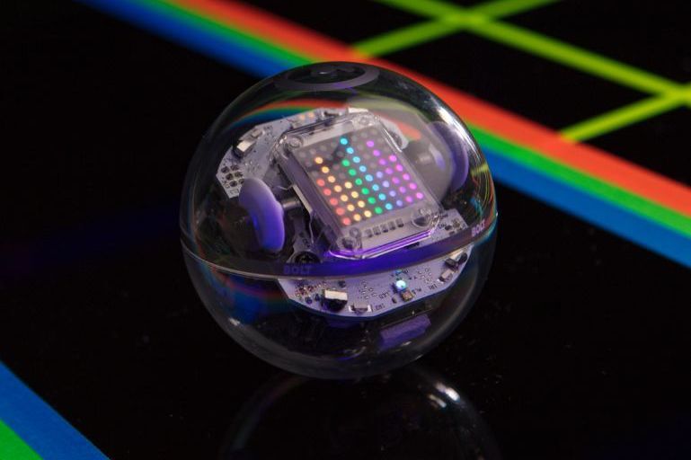 The Sphero Bolt is an eye-catching, programmable robot ball