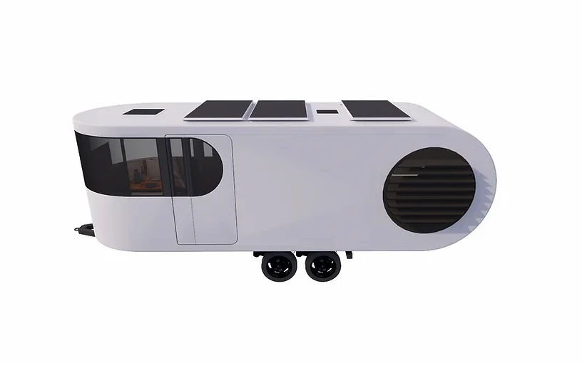 Rendering of W2's new T8 camping trailer – same cabin without the deck that nests over top during transit