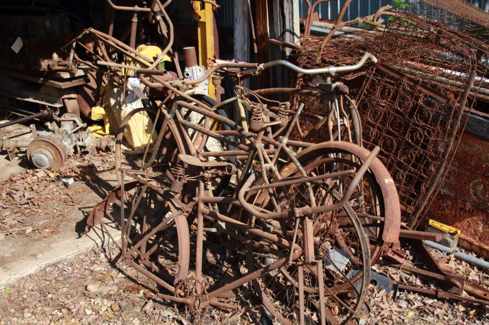 The remains of many early bicycles were sold