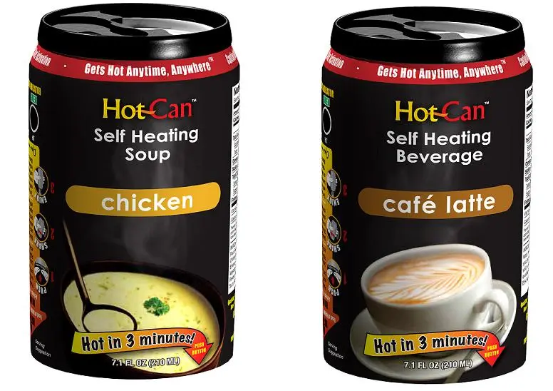 Both soups and drinks are available in the Hot Can