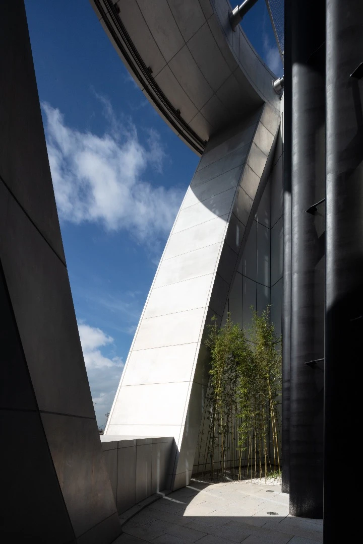 The Xiqu Centre's Grand Theatre is flanked by two sky gardens offering visitors choice views of Victoria Harbour