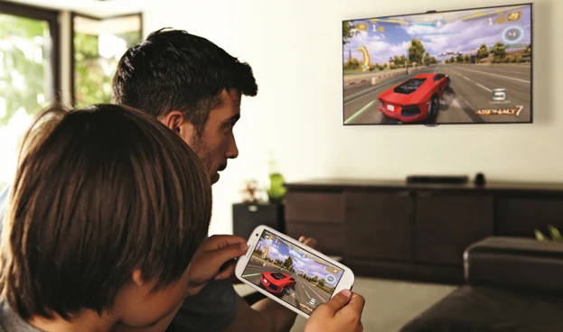 The Galaxy S III gaming without wires