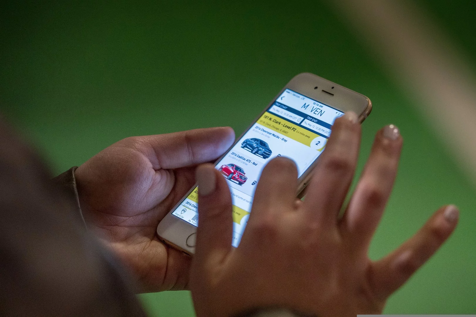 Prices start at around US$8 per hour for cars in the Maven fleet