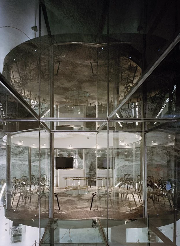 "We created strong contrasts between rooms where the rock dominates and where the human being is a stranger against rooms where the human being took over totally," says AF-L (Image from AF-L)