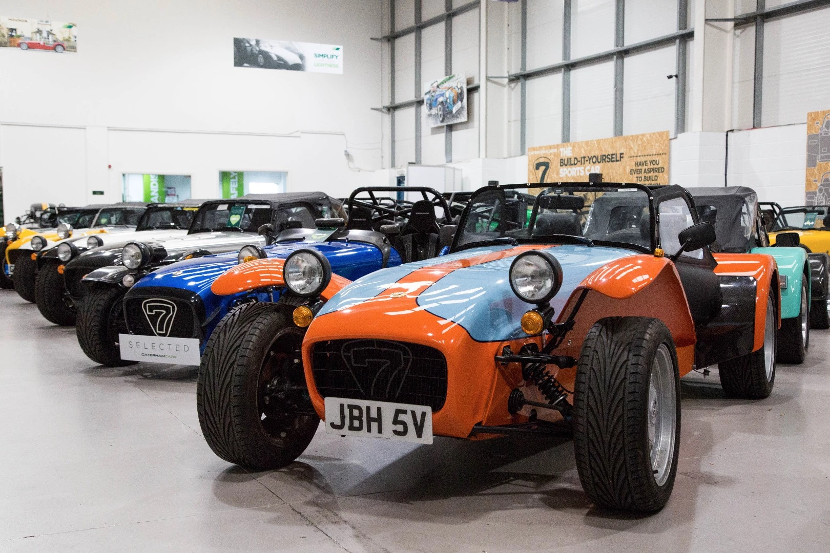 Classic Caterhams still run with the large guards made famous on the Lotus Seven