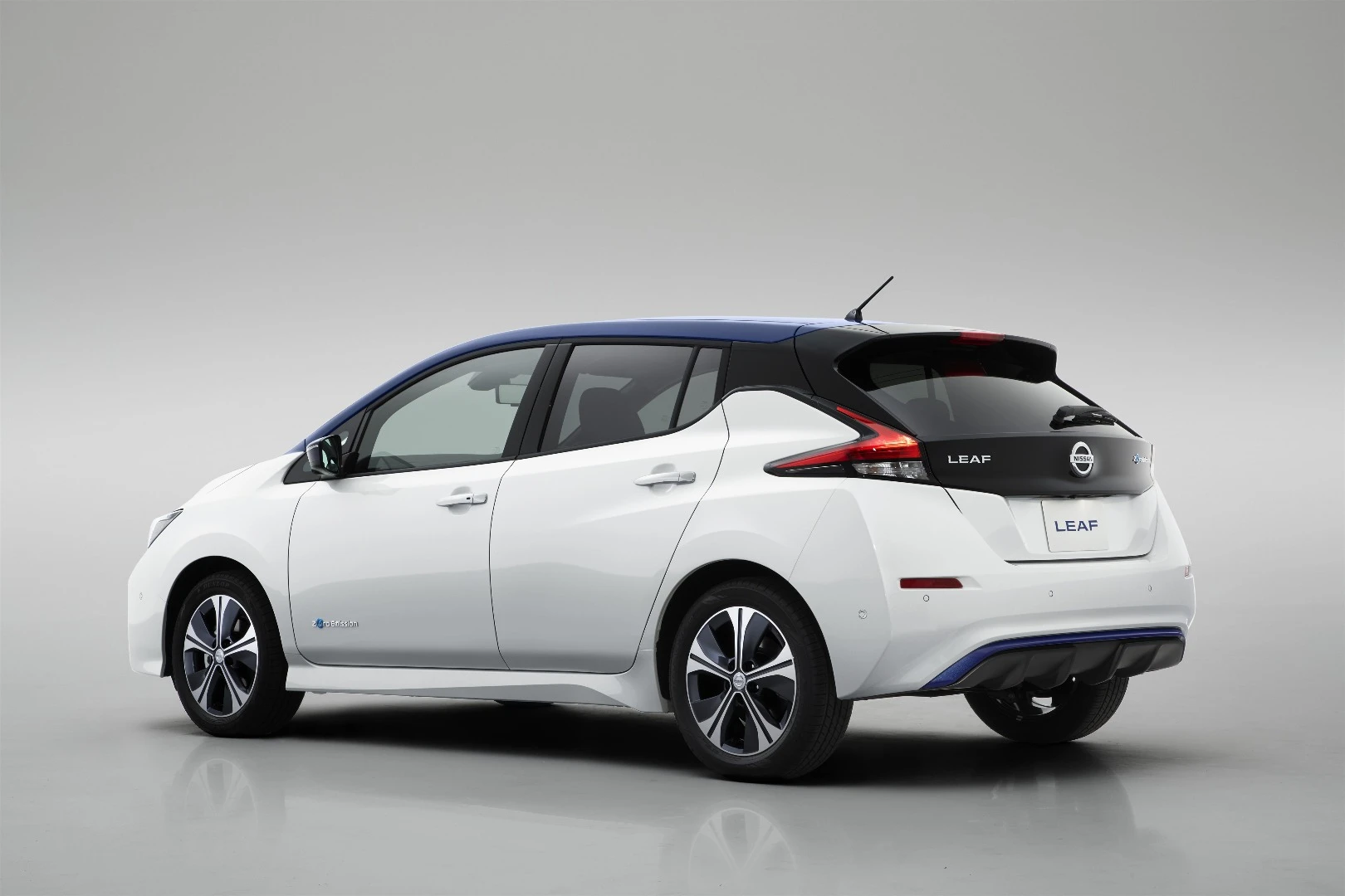The creased flanks of the Nissan Leaf