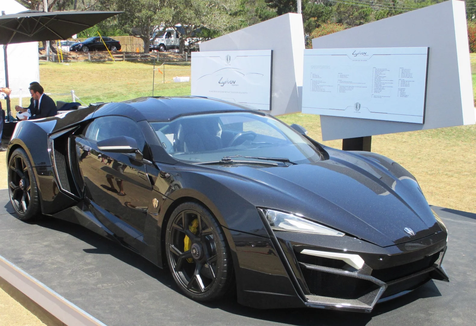 Lykan was on display in Pebble Beach concept car area