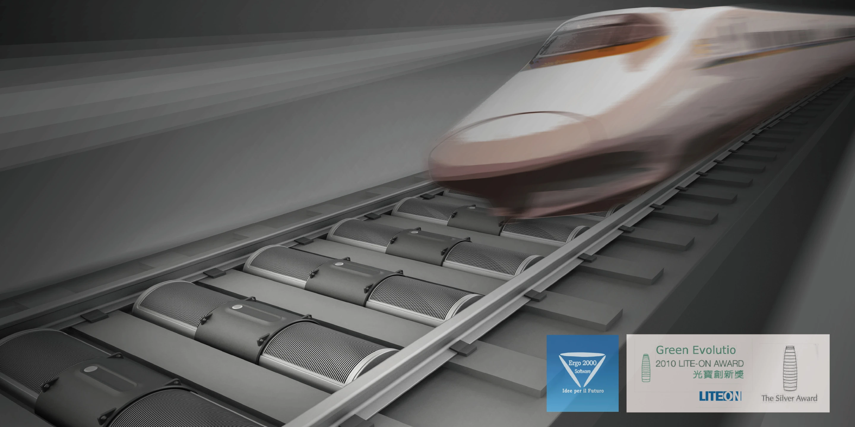 The T-box concept would be installed between railway sleepers, and would harness the wind of passing trains to generate electricity (All images courtesy of Qian Jiang)