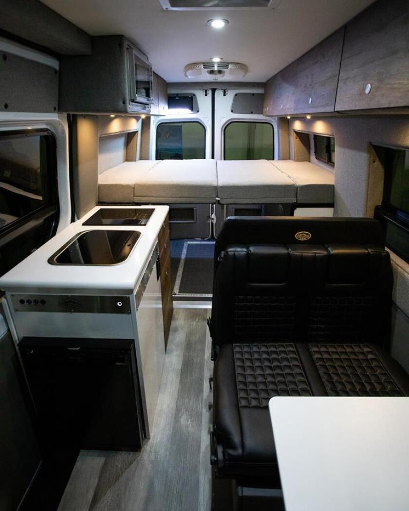 Inside the Storyteller Mode 4x4 camper van