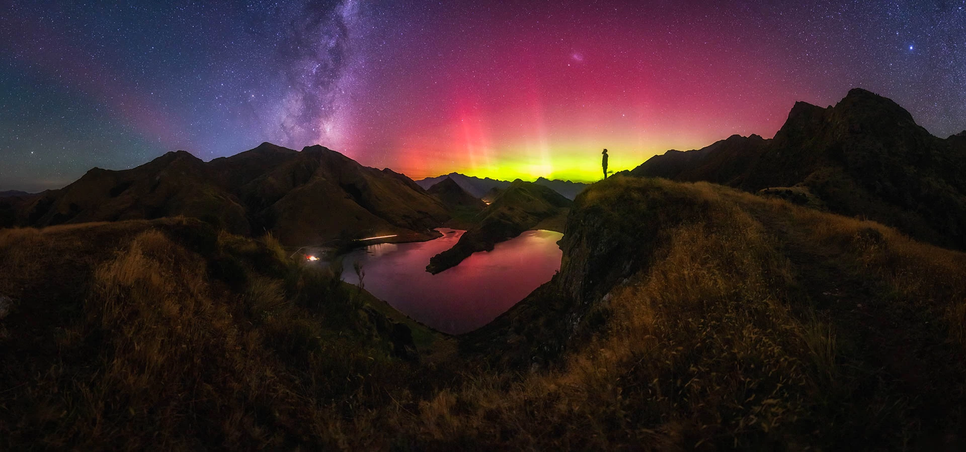 Lost Who I Want To Be by Jordan McInally, shot in Moke Lake, New Zealand. The photographer spent a quiet night alone on this ridge, watching the skies