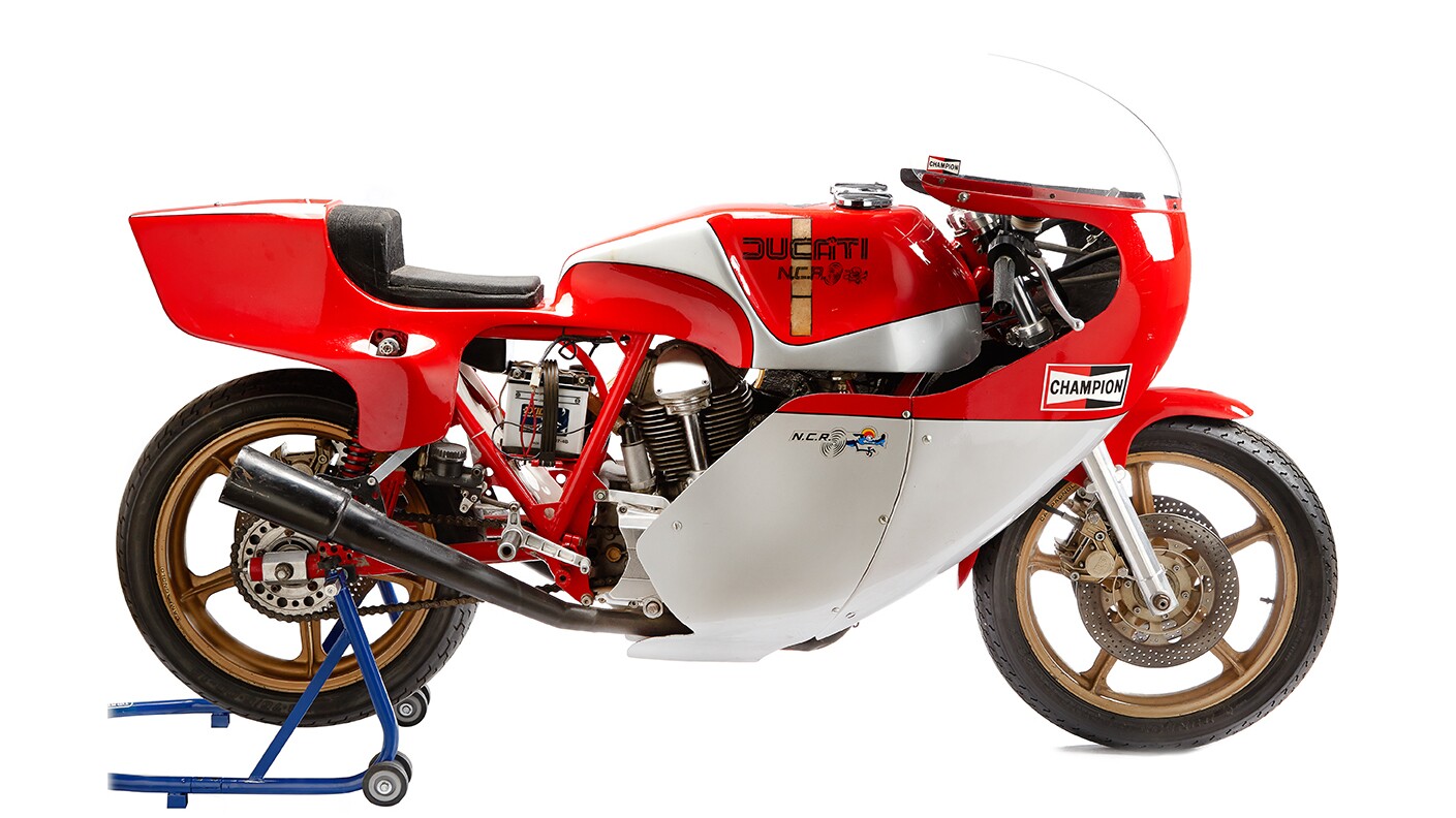 At the Webb's auction last Sunday, Lot 20, a 1979 Ducati 900SS NCR F1, was estimated to sell for between NZD$85,000 and $110,000 (US$54,000 to $70,000) and was passed in after a high bid of NZD$30,000 (US$19,151).