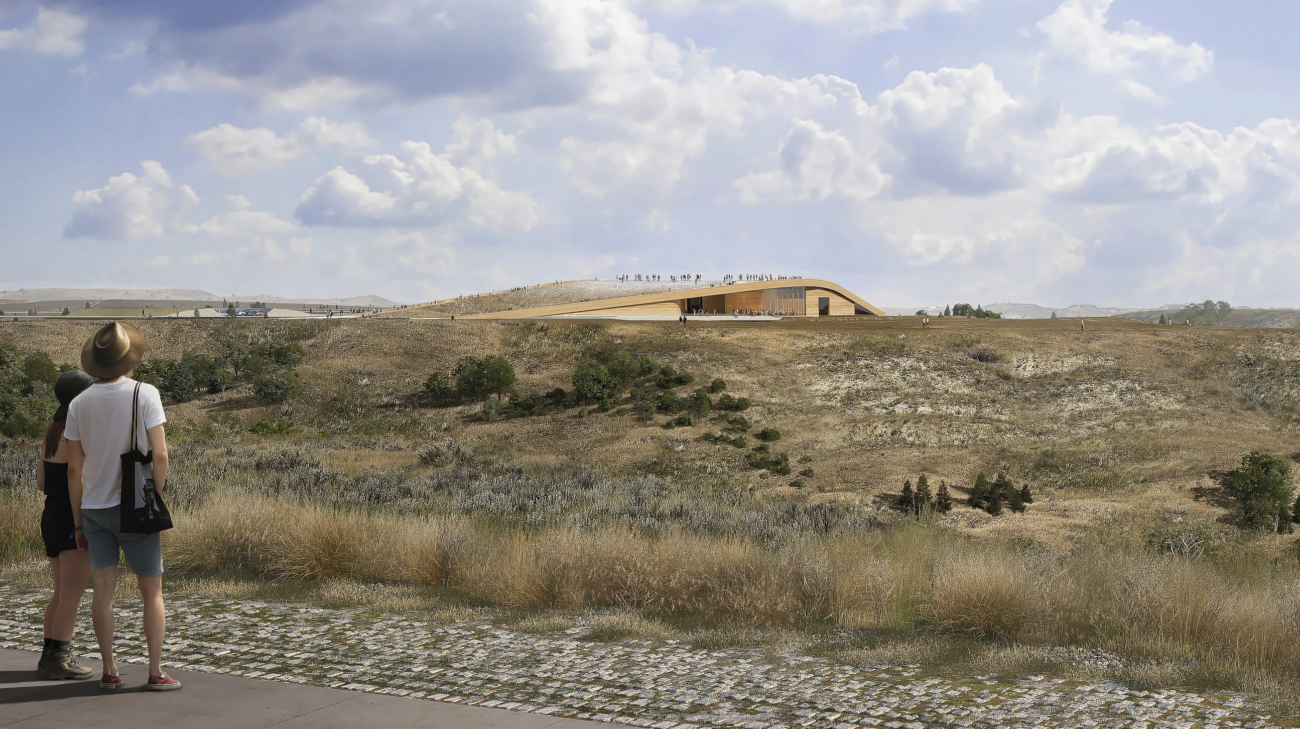 "When designing a new project, we think about how we can give more to the site or community than is initially asked of us," says Snøhetta's Craig Dykers. "We integrated the Theodore Roosevelt Presidential Library into the landscape of the North Dakota Badlands"