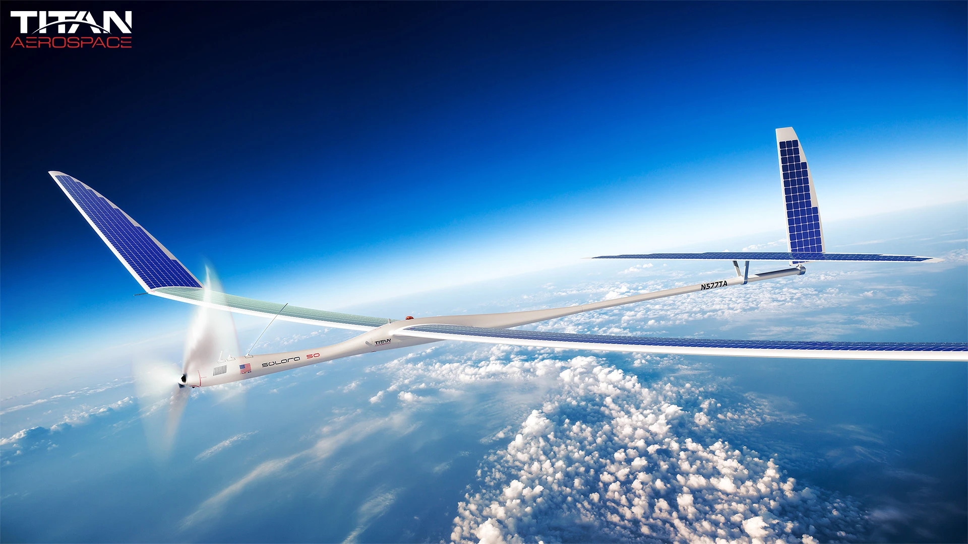 Titan points out that one of the aircraft could provide cell phone coverage for an area of over 6,500 square miles (16,800 sq km), offering the reach of over 100 ground-based towers