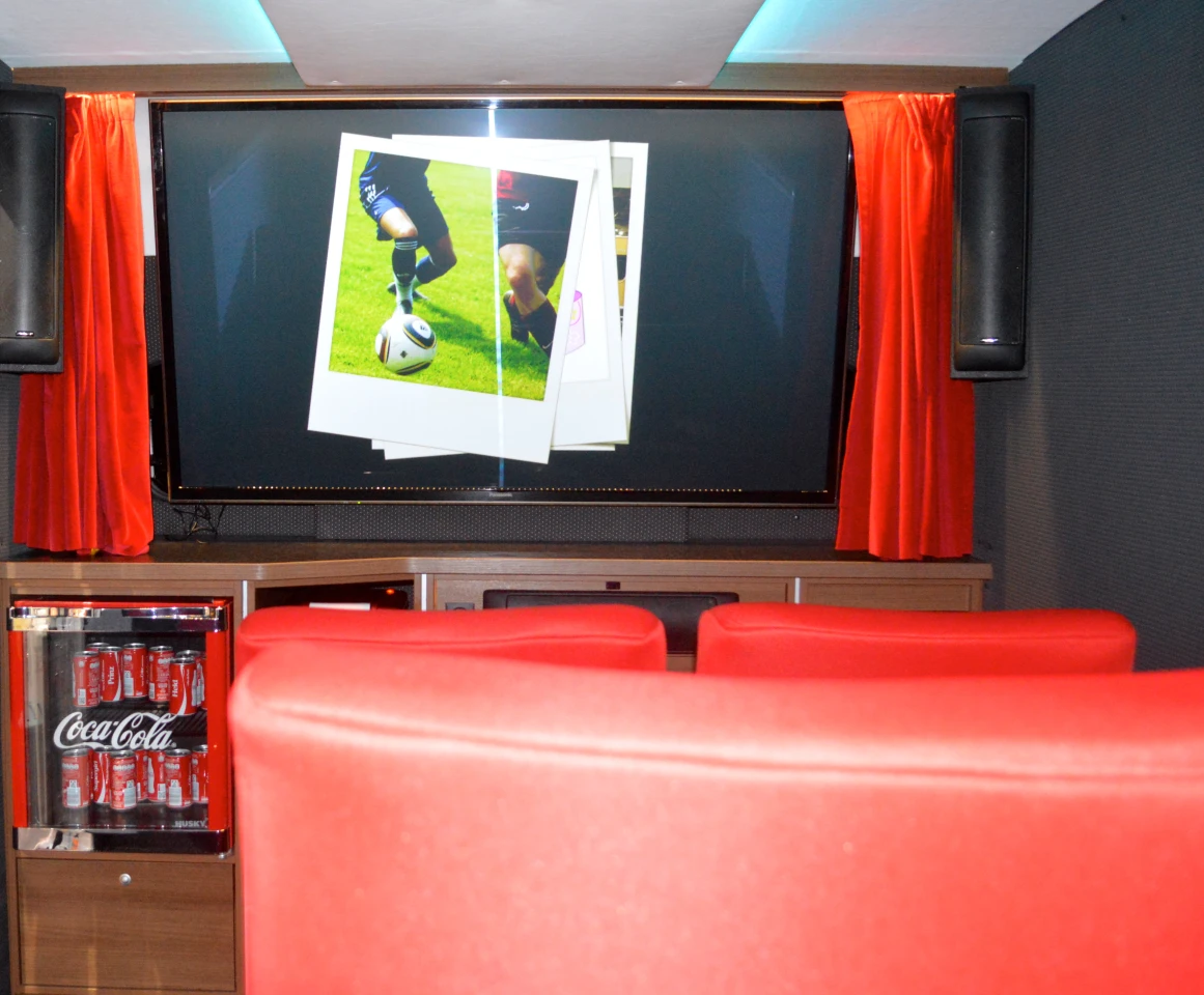 A curtain system adds theatrics to any screening