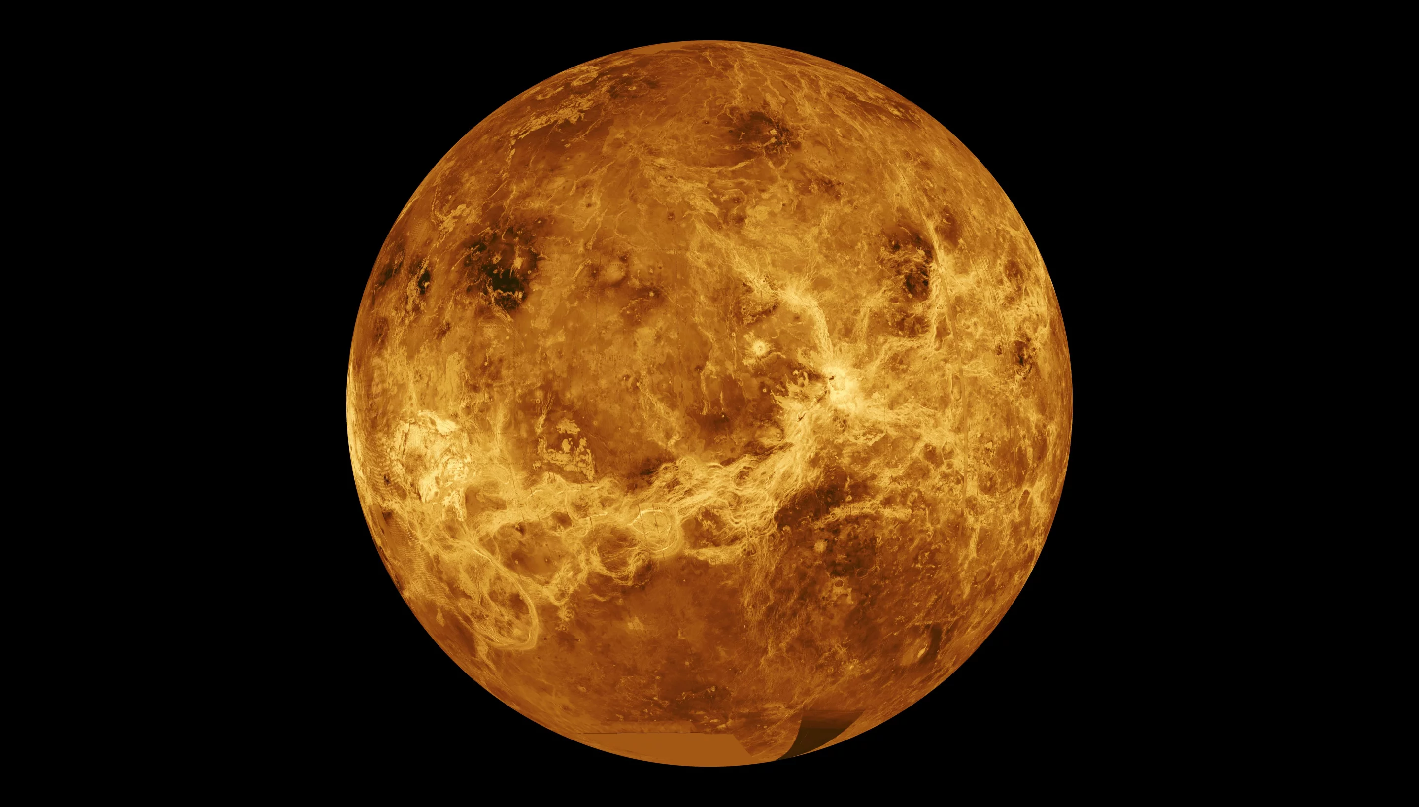 A global view of Venus, which has garnered more attention after phosphine gas was discovered in its atmosphere