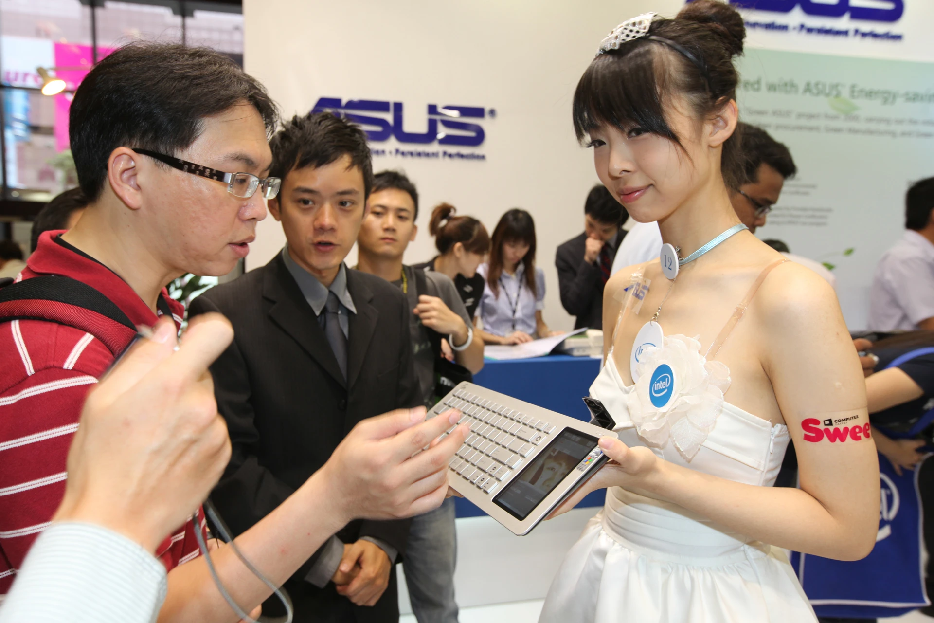 The ASUS Eee Keyboard PC at Computex this week.