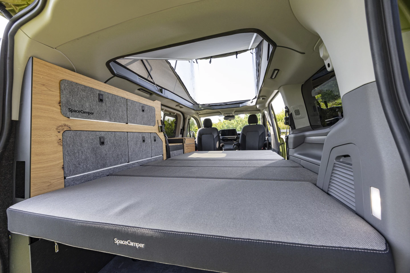 The big advantage the Caravelle Classic+ offers over its Multivan counterpart is a bed that's up to 7 in wider thanks to the extra width of the base van