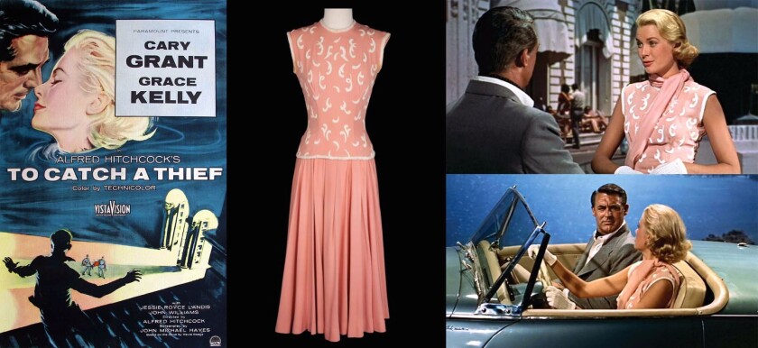 Worn by the movie star who really did become a princess, Grace Kelly's dresses appear numerous times on the list of the top 100 most expensive dresses sold at auction, most notably for the "Princess Alexandra" ivory silk chiffon evening gown by Helen Rose she wore in 'The Swan' which fetched $135,300. In the 1955 movie, To Catch a thief, Grace Kelly starred opposite Cary Grant and the dress she wore in the film sold at a Profiles in History auction in 2011 for $553,500.