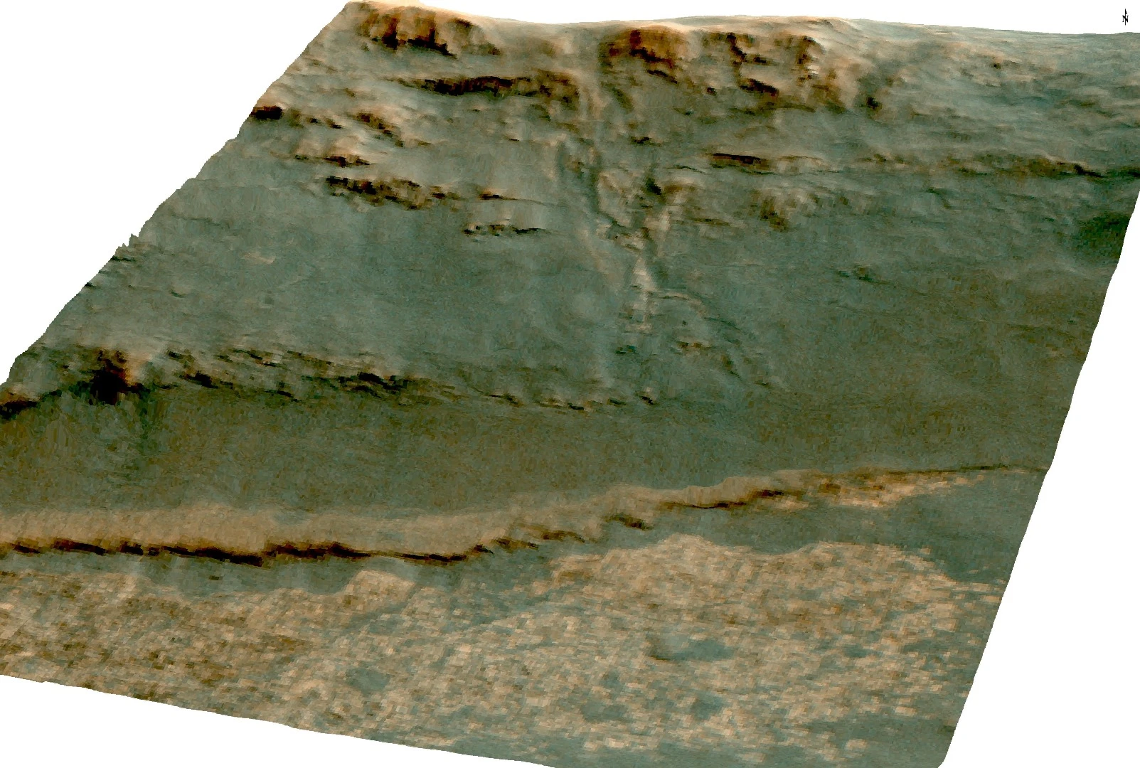 Perspective view of Perseverance Valley