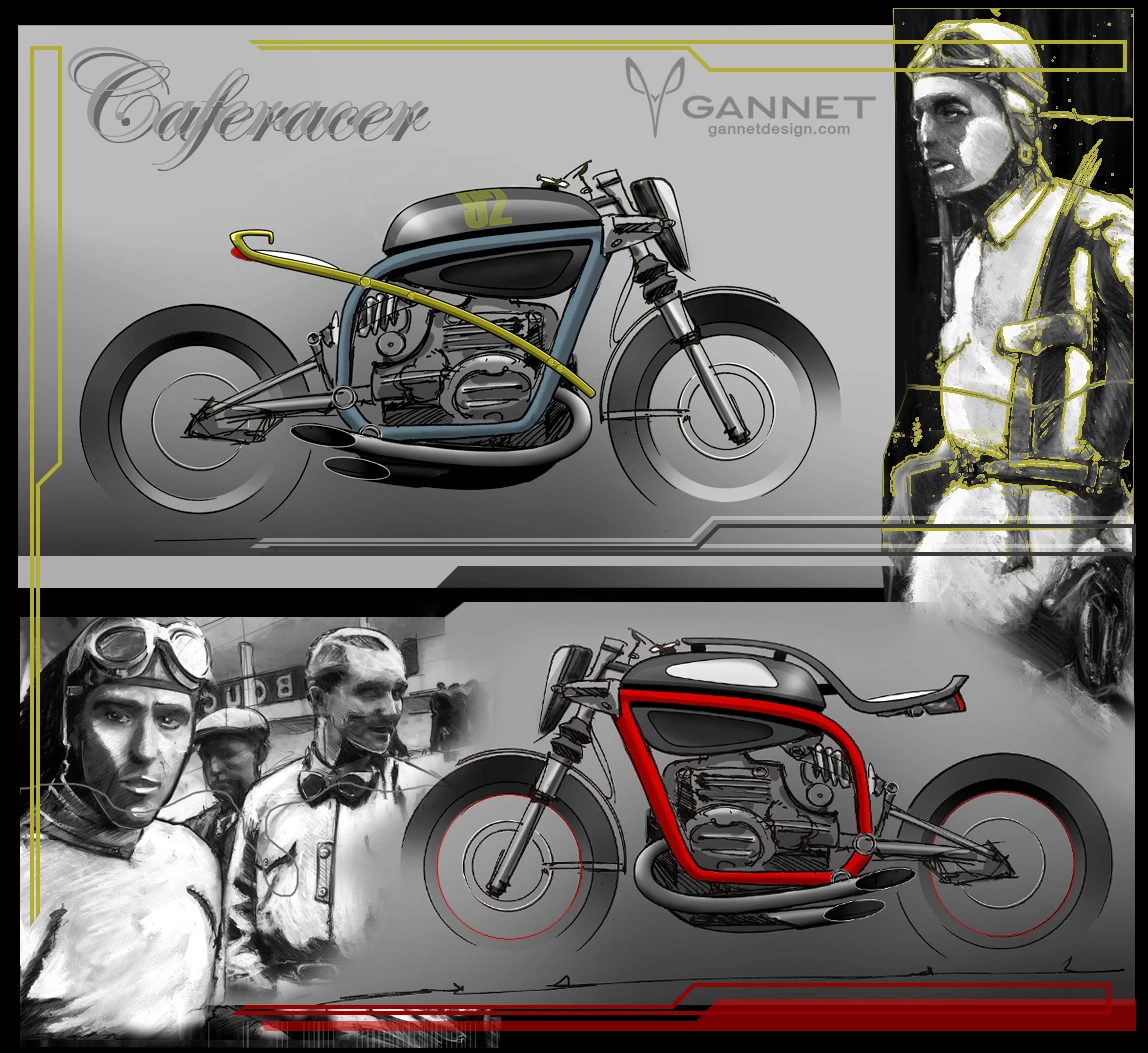 Gannet Design's re-imagining of the possibilities of the BMW boxer twin motorcycle with a retro twist