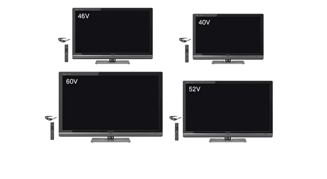 LV Series of 3D-compatible AQUOS Quattron LCD TVs