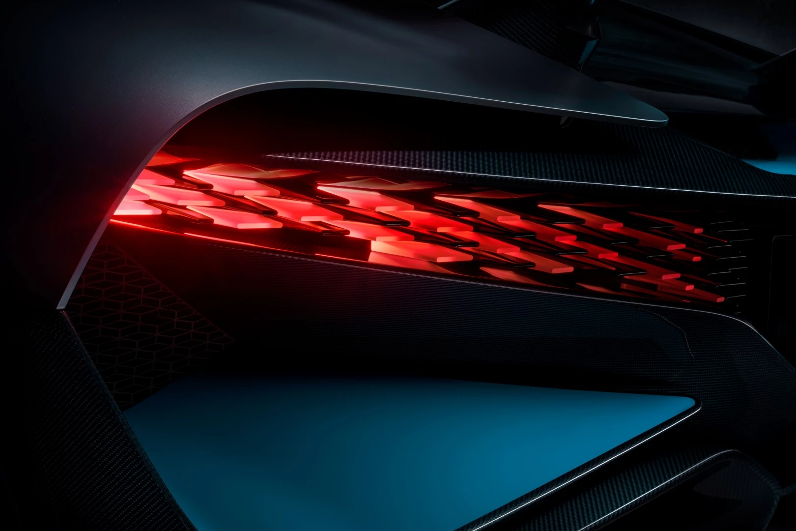Bugatti Divo: 3D printed, sharded taillight design