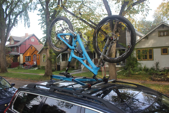 The Upside Rack works with almost all types of bikes