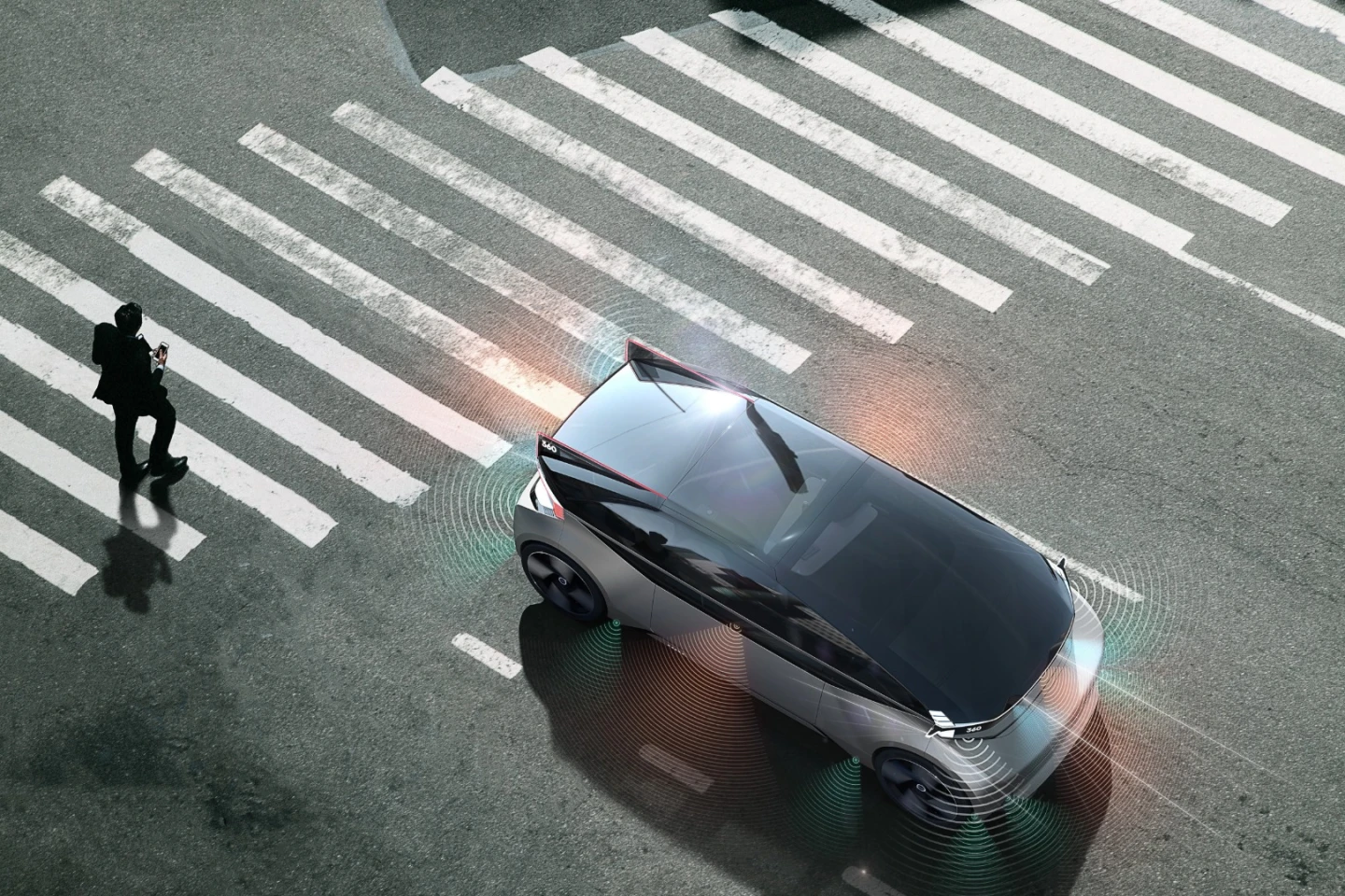 A futuristic hardware suite provides full autonomy and communicates with humans and machines
