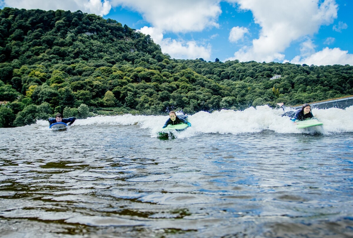 The speed and size of waves produced by the Wavegarden technology can be controlled from a computer