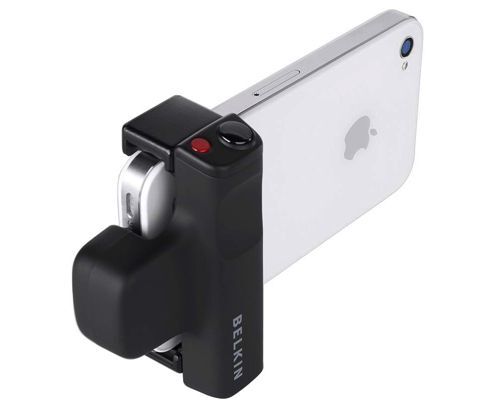 Belkin's LiveAction Camera Grip provides iPhones with an ergonomic handle, and a shutter release button