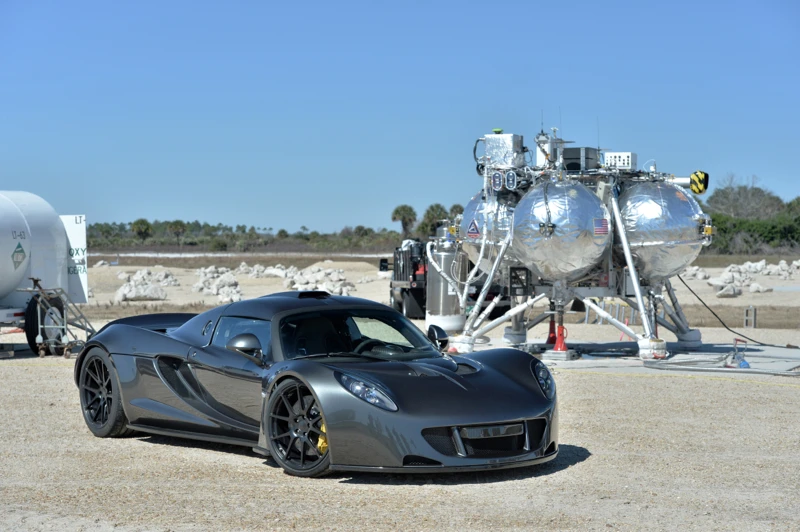 The Hennessey Venom GT made its run with the permission of NASA