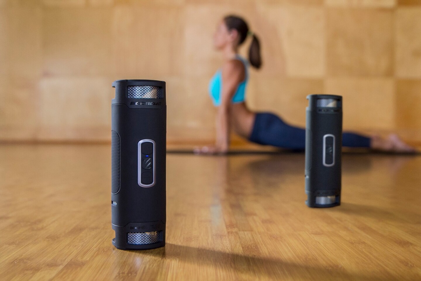 The Scosche BoomBottle+ can pair with an additional unit to deliver bigger, stereo sound