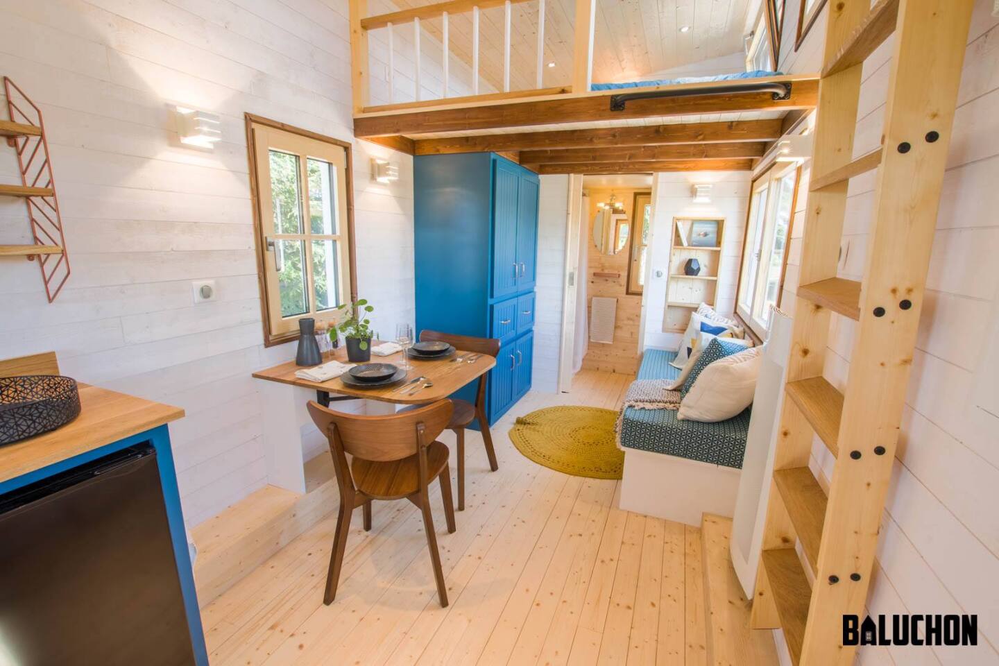 View from the kitchen of the Solaris tiny house