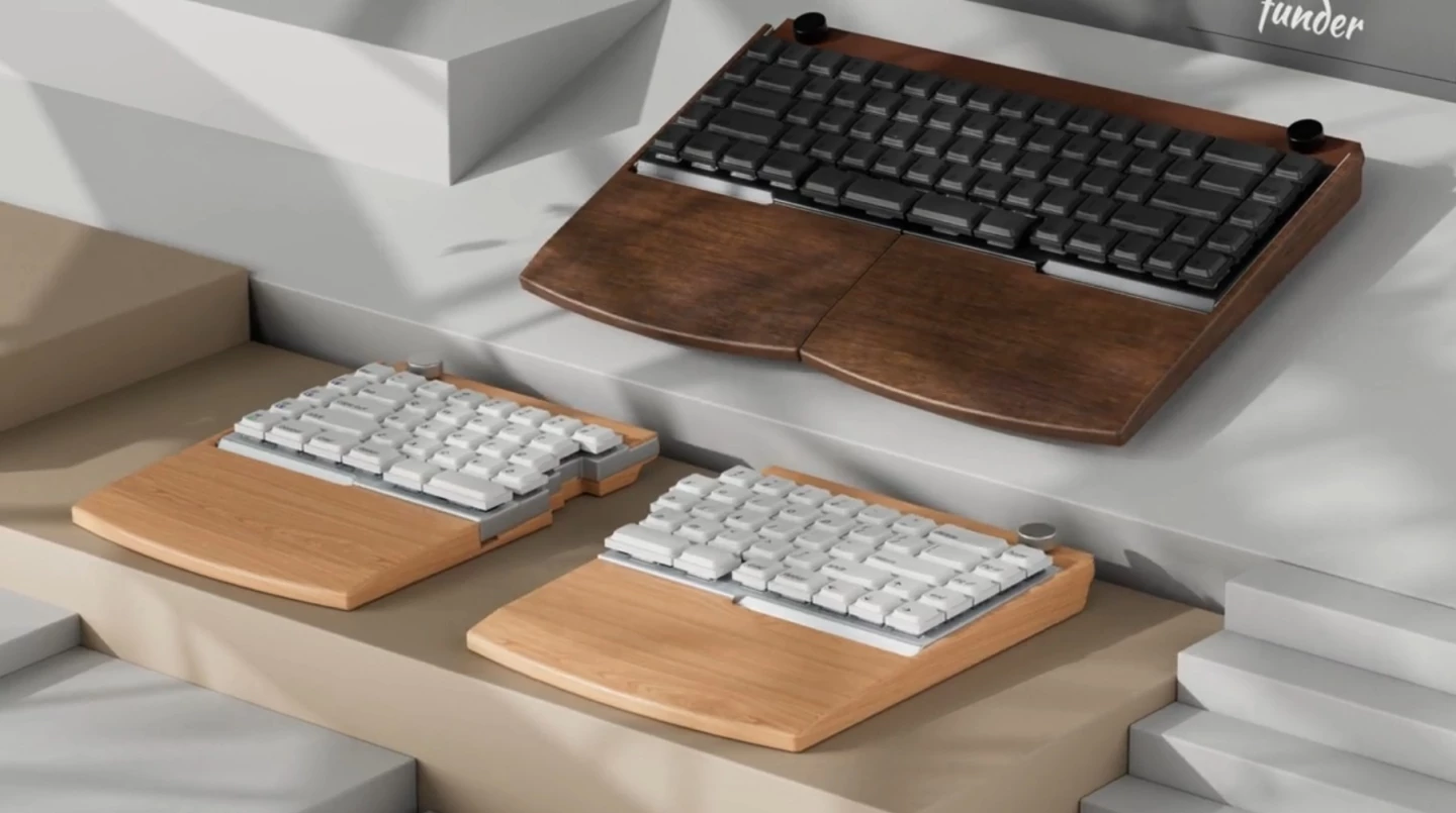 The Jiffy 75 split keyboard is raising production funds over on Kickstarter, and can be had with black or white keycaps