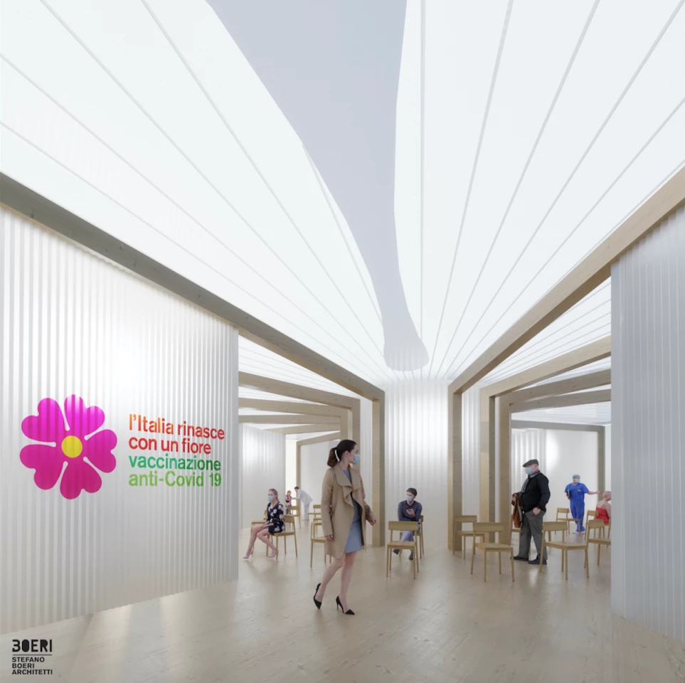 Stefano Boeri Architetti’s vaccine centers will provide a safe space for Italians to get vaccinated