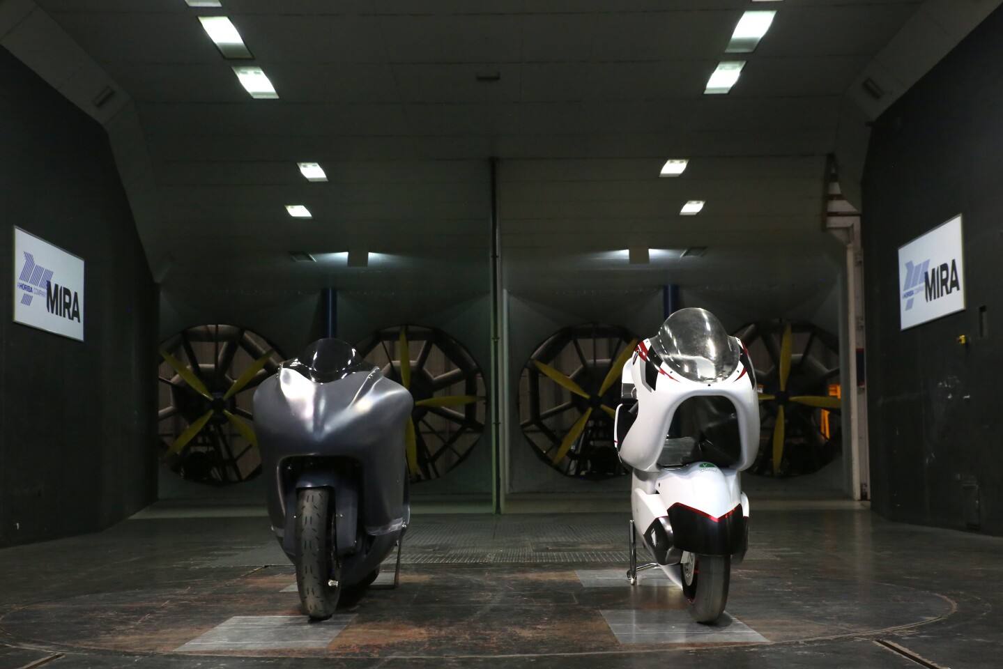 Left: Guy Martin's 300 mph motorcycle, the fastest in Europe. Right: the WMC250EV