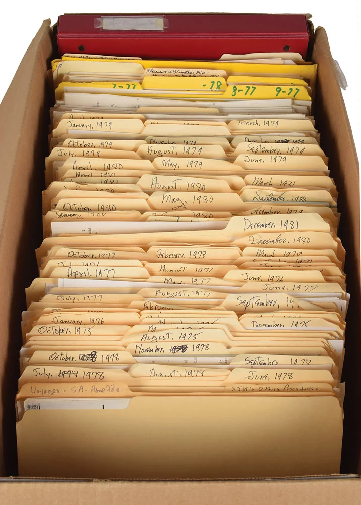 The collection includes files from 1975 to 1981